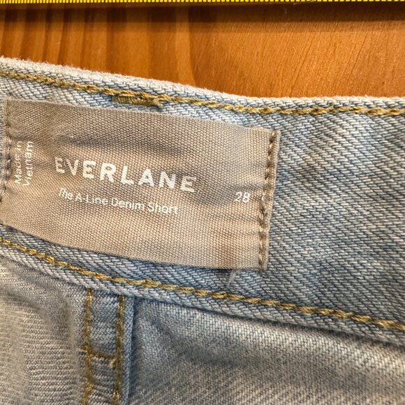 Everlane - The A-Line Denim Short - Spring Blue - 28 - Picture 5 of 6